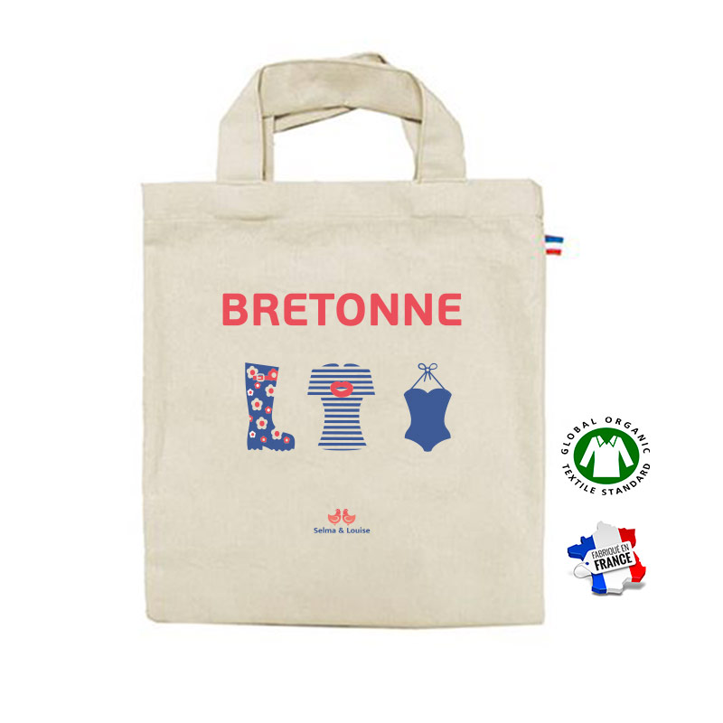 Petit sac - Bretonne, tissu coton bio - Selma & Louise