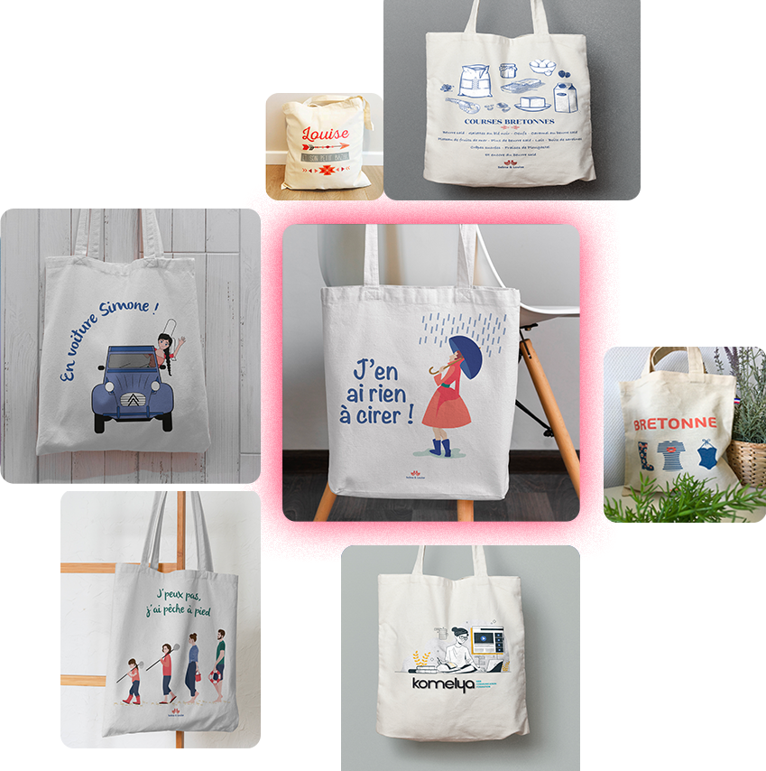 création tote-bags et accessoires bio