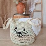 panier de rangement raphia pour chambre enfant