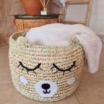 panier de rangement raphia pour chambre enfant