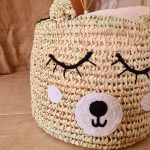 panier de rangement raphia pour chambre enfant